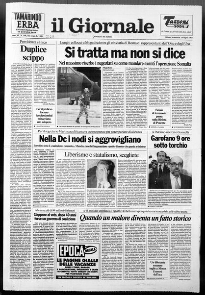 Il giornale : quotidiano del mattino